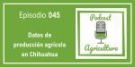 045 Datos de producción agrícola en Chihuahua